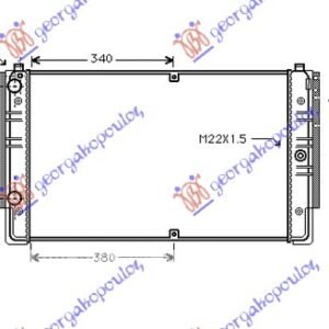 HLADNJAK MOTORA 1.9TD/2.0/2.4D (MAN/AUTO) (+/-AC) (72x41.5) - VW CARAVELLE 1997-2003