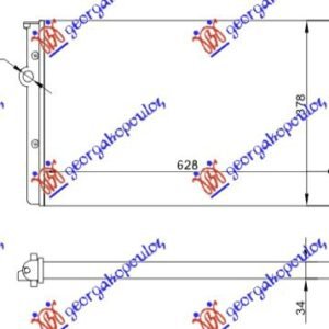 HLADNJAK MOTORA 1.6/1.8/2.0 (63x38) - VW GOLF III 1992-1998 (1H1/1H5)