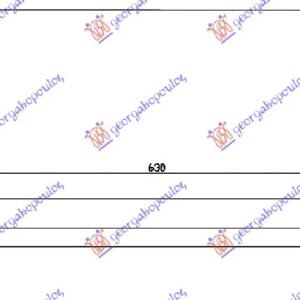 HLADNJAK MOTORA 1.6/1.8/2.0i8V/1.9TDi (630x320x32) - VW GOLF III 1992-1998 (1H1/1H5)