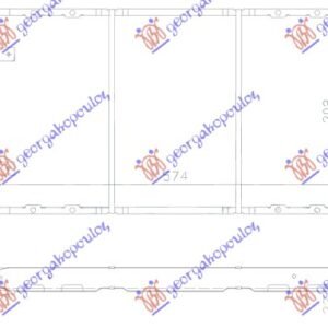 HLADNJAK MOTORA 1.5/1.6/1.8 BENZIN / 1.6 DIZEL (57x32x34) - VW CADDY 1979-1995 (14)