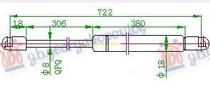 AMORTIZER HAUBE (715L-280N) - VW PASSAT 1997-2000 (3B2/3B5)