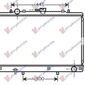 HLADNJAK MOTORA 2.5 T.D DIZEL (+/-AC) (375x603x27) (KOYO) - MITSUBISHI PAJERO 1996-2001 (V3/W)