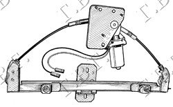 PODIZAC ZADNJEG PROZORA ELEKTRICNI (A KVALITET) - RENAULT MEGANE L/B 1996-1998 (BA0/BA1)