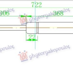 AMORTIZER HAUBE (722L-310N) - AUDI A4 1994-2000 (8D2)