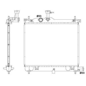 HLADNJAK MOTORA 1.2i/16V (MAN) (445x350) (KOYO) - HYUNDAI i10 I 2007-2010 (PA)