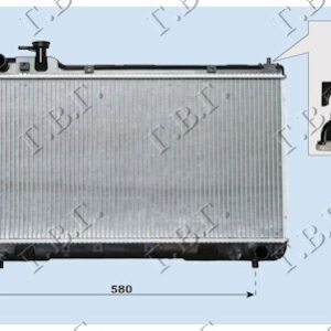 HLADNJAK MOTORA 2.0I 16V (+/-AC) (35x69.3) (KOYO) - TOYOTA RAV 4 1995-1998 (XA10)
