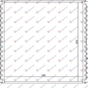 HLADNJAK MOTORA DODATNI 3.0 TFSI (AUTO) (29x29.2x2.5) - AUDI Q7 2006-2009 (4LB)