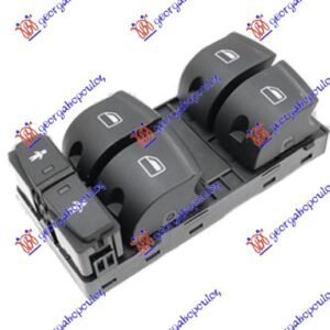 PREKIDAC U PREDNJIM VRATIMA (4 TASTERA) (ZASTITA DECE) (10 PIN) - AUDI Q7 2006-2009 (4LB)