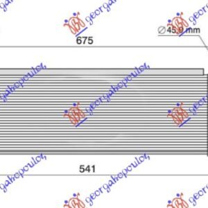 HLADNJAK INTERKULERA 1.9 DCI DIZEL 00- (480x133) (NISSENS) - RENAULT KANGOO 1998-2003 (KC0/KC1)