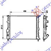 HLADNJAK MOTORA BENZIN (43x38) - RENAULT KANGOO 1998-2003 (KC0/KC1)