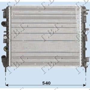 HLADNJAK MOTORA BENZIN/DIZEL (48x41) SA PUMPOM - RENAULT KANGOO 1998-2003 (KC0/KC1)