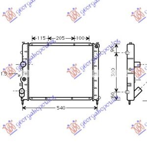 HLADNJAK MOTORA DIZEL (478x439x42) - RENAULT KANGOO 1998-2003 (KC0/KC1)