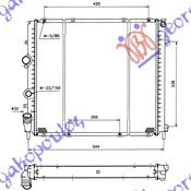 HLADNJAK MOTORA DIZEL (480x433x34) - RENAULT KANGOO 1998-2003 (KC0/KC1)