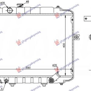 HLADNJAK MOTORA 2.4 BENZIN (400x590x26) - HYUNDAI H100 VAN 1993-2003 (P)
