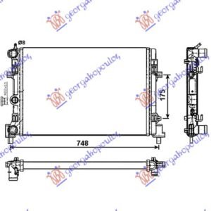 HLADNJAK MOTORA 1.2/1.6 12/16V / 1.2/1.6 TDi (65x34) (MEHANICKI SPOJ) - SEAT IBIZA 2008-2012 (6J5/6P1)