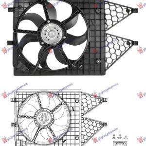 VENTILATOR KOMPLET 1.2/1.4/1.6 BENZIN - 1.6/1.9 DIZEL - SEAT IBIZA 2008-2012 (6J5/6P1)
