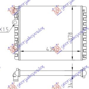 HLADNJAK MOTORA ZA SVE MODELEN (MAN) (-AC) (43x38) - VW POLO 1994-1999 (6N1)