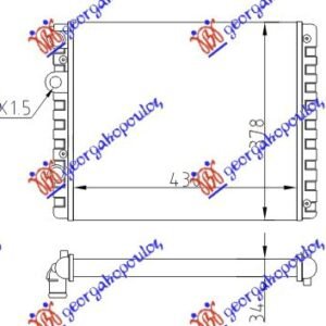 HLADNJAK MOTORA ZA SVE MODELSEN (MAN) (-AC) (43x38) (VALEO) - VW POLO 1994-1999 (6N1)
