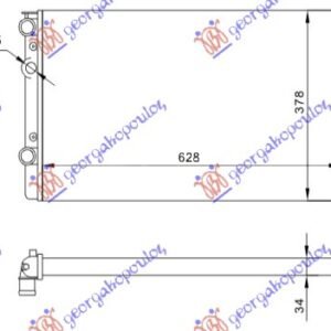 HLADNJAK MOTORA ZA SVE MODELE (MAN) (+AC) (63x38) - VW POLO 1994-1999 (6N1)