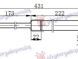 AMORTIZER GEPEK VRATA (430L-380N) - VW POLO 1994-1999 (6N1)