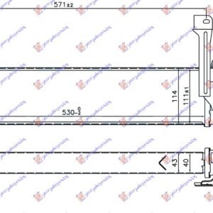 HLADNJAK INTERKULERA 1.5 DCI (K9K718) (657x93x85) - RENAULT KANGOO 2003-2008 (KC0/KC1)