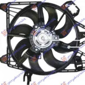 VENTILATOR KOMPLET (1.5/1.9 DCI DIZEL) (+AC) (385mm) (400W) (2 PIN) - RENAULT KANGOO 2003-2008 (KC0/KC1)