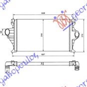 HLADNJAK INTERKULERA 1.9 TD (580x360x34) - CITROEN XANTIA 1993-2001 (X1/X2)