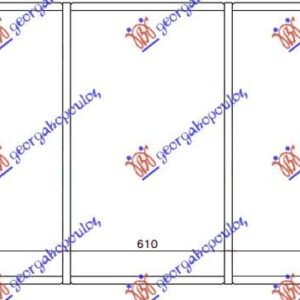 HLADNJAK MOTORA 3.0i 24V / 2.1 TD (MAN) (61x39.8) - CITROEN XANTIA 1993-2001 (X1/X2)