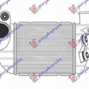 HLADNJAK INTERKULERA 1.8T BENZIN (183x161) - AUDI TT 1998-2006 (8N3/8N9)