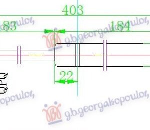 AMORTIZER GEPEK VRATA (403L-620N) - AUDI TT 1998-2006 (8N3/8N9)