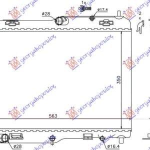 HLADNJAK MOTORA 1.4 BENZIN (AUTO) (56x35.5) - FORD FIESTA 2008-2013 (CB1/JHJD)