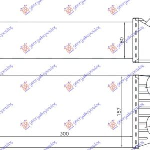 HLADNJAK INTERKULERA 1.6 HDi DIZEL (300x155x80) - CITROEN JUMPY 2007-2016 (VF7)