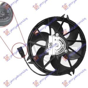 VENTILATOR KOMPLET (1.6/2.0 DIZEL) (340mm) (2 PIN) - CITROEN JUMPY 2007-2016 (VF7)
