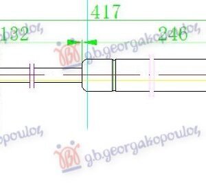 AMORTIZER GEPEK VRATA (419L-390N) - FORD KA 2008-2016 (RU8)