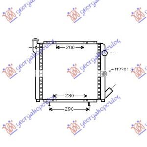 HLADNJAK MOTORA BENZIN (+AC) (39x39.5x1.9) - RENAULT 5 SUPER 1985-1995 (B/C40)