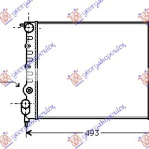 HLADNJAK MOTORA 1.2/1.4CC (-AC) (43x38) - RENAULT CLIO I 1990-1994 (B C57/5 357)