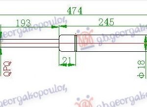 073608305.jpg AMORTIZER GEPEK VRATA (474L-420N) - RENAULT CLIO I 1990-1994 (B C57/5 357)