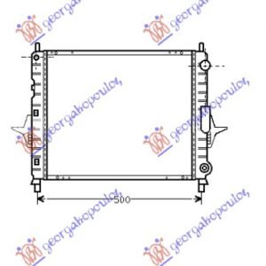 HLADNJAK MOTORA 1.2i (MAN/AUTO) (+AC) (430x390x24) - RENAULT TWINGO 1992-1998 (C06)