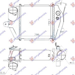 HLADNJAK INTERKULERA 2.0 CD DIZEL (200x205x64) - MAZDA 5 2005-2010 (CR)