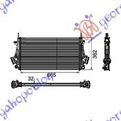 HLADNJAK INTERKULERA 1.6-2.0 TURBO - 2.0CDTi (66.5x36.2x32) - OPEL INSIGNIA 2008-2013 (G09)