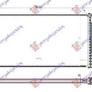 HLADNJAK INTERKULERA 2.0 TURBO BENZIN (665x360x30) 11- CEVI 61mm - OPEL INSIGNIA 2008-2013 (G09)