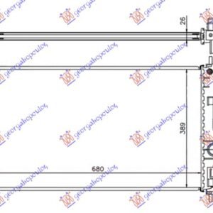 HLADNJAK MOTORA 1.4 TURBO (A14NET-B14NET) BENZIN (MAN) (680x390x26) - OPEL INSIGNIA 2008-2013 (G09)