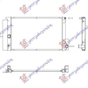 HLADNJAK MOTORA 1.3/1.4/1.6/1.8 BENZIN (MAN) (600x375x16) - TOYOTA AURIS 2006-2010 (E15)
