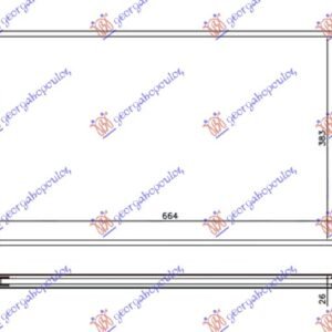 HLADNJAK MOTORA 2.0/2.2 D4D DIZEL (MAN) (665x380x26) - TOYOTA AURIS 2006-2010 (E15)