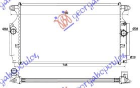 HLADNJAK MOTORA 2.0/2.2 D4D DIZEL (MAN) (665x380x26) (KOYO) - TOYOTA AURIS 2006-2010 (E15)