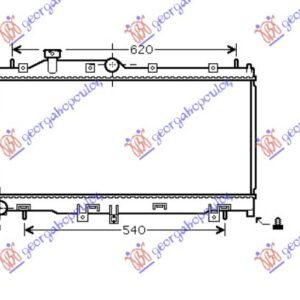 HLADNJAK MOTORA 2.0/2.5i 16V (MAN) (340x685x16) (KOYO) - SUBARU LEGACY/OUTBACK 2004-2010 (BL/BM/BR/BP)