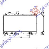 HLADNJAK MOTORA 2.0/2.5i 16V (AUTO) (340x685x16) (KOYO) - SUBARU LEGACY/OUTBACK 2004-2010 (BL/BM/BR/BP)