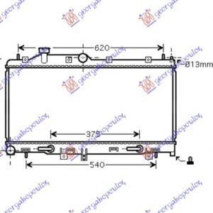 HLADNJAK MOTORA 2.0i/16 TURBO (AUTO) (34x68.5x16) - SUBARU LEGACY/OUTBACK 2004-2010 (BL/BM/BR/BP)