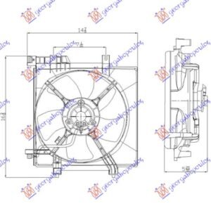 VENTILATOR HLADNJAKA KOMPLET (BENZIN BEZ TURBO) - SUBARU LEGACY/OUTBACK 2004-2010 (BL/BM/BR/BP)