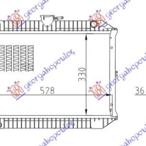 HLADNJAK MOTORA 1.5 BENZIN (33x54.5x36) - NISSAN VANETTE SPAIN 1986-1995 (C220)
